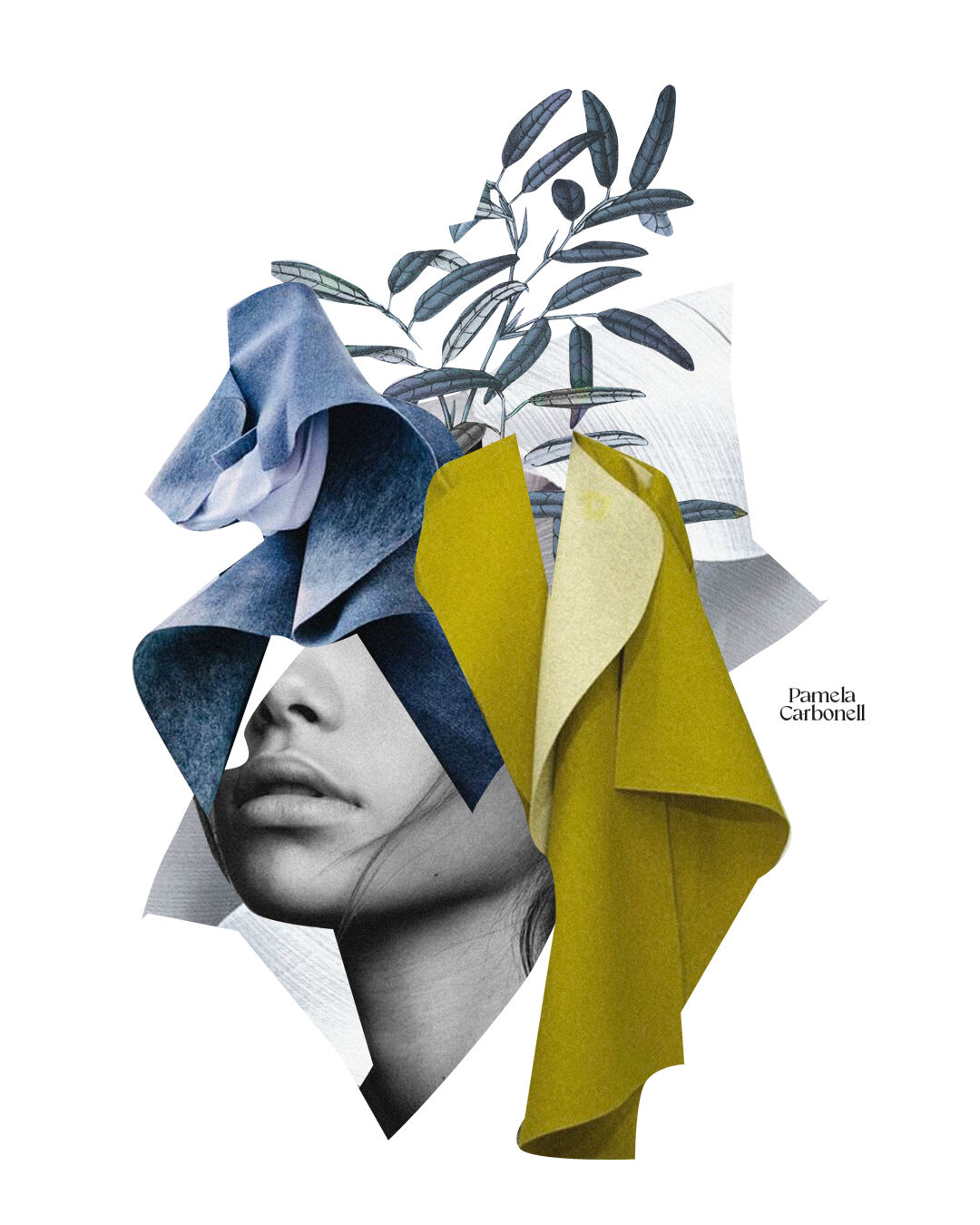 Collage print, breathe