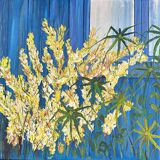 Mimosa and papyrus painting