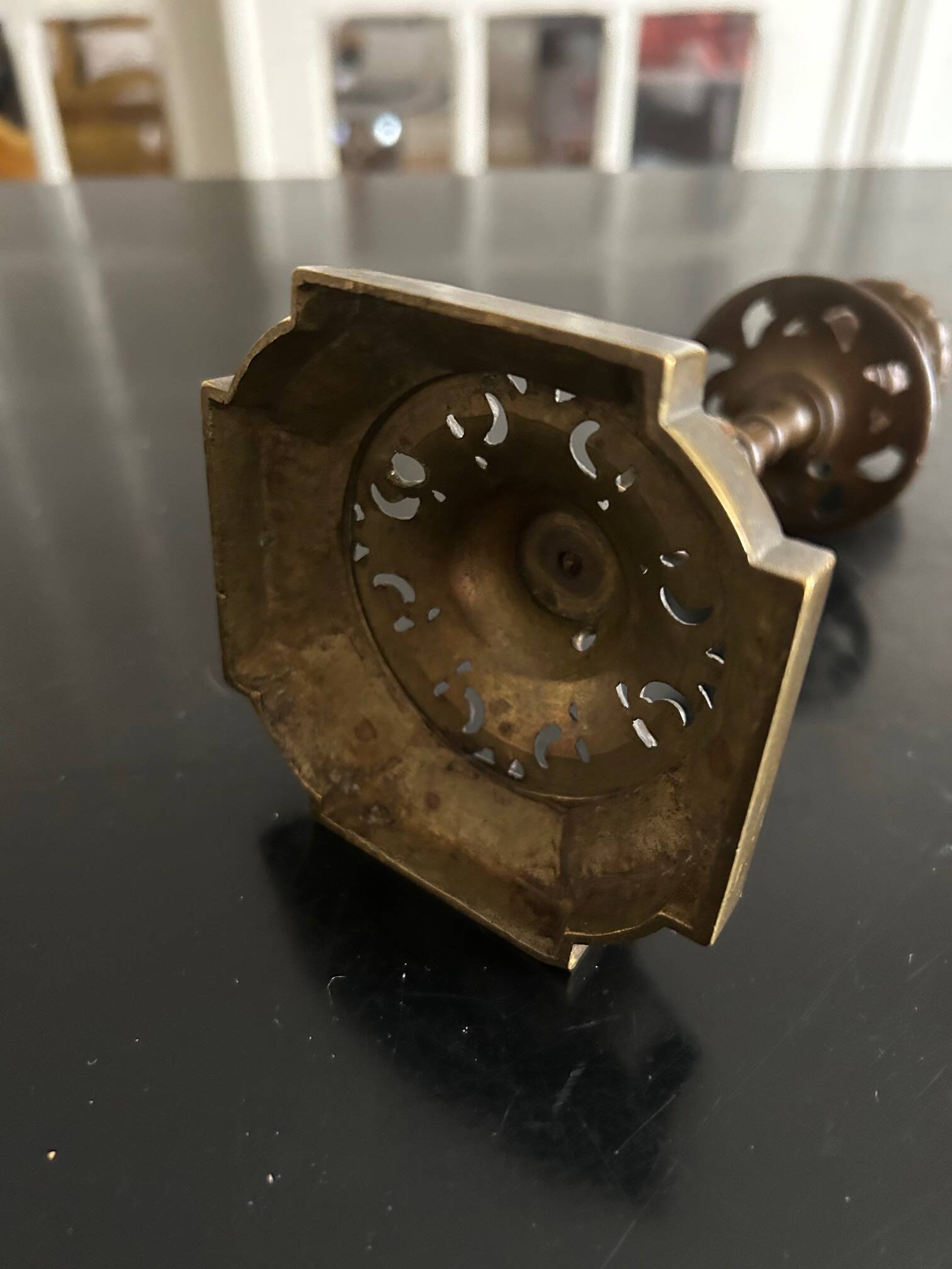 19th century bronze candle holder