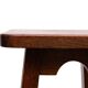 set of 6 Brutalist Solid Oak stools 1970s Holland
