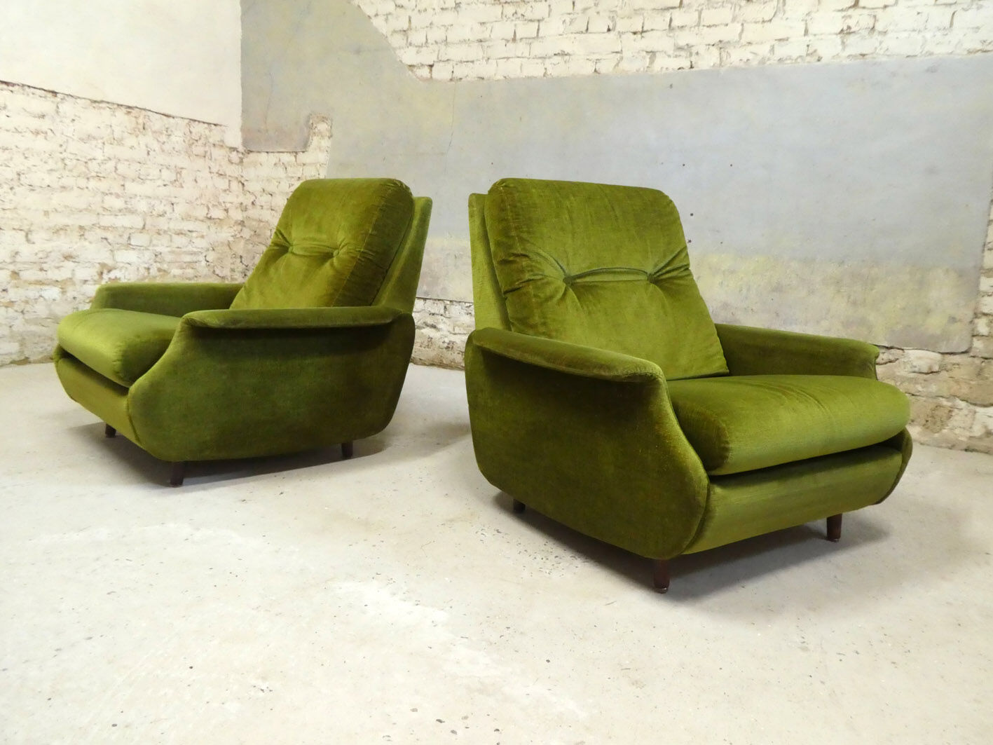 Pair of vintage space age armchairs