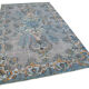 Handmade Hi-Low Pile Oriental 1980s 167 cm x 285 cm Blue Rug