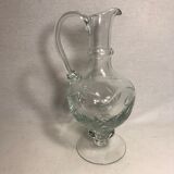 Former pitcher Ewer molded Crystal polished jug Vintage