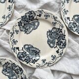 4 flat ironware plates “Les Violettes” Salins