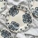 4 ironstone dinner plates “Les Violettes” Salins
