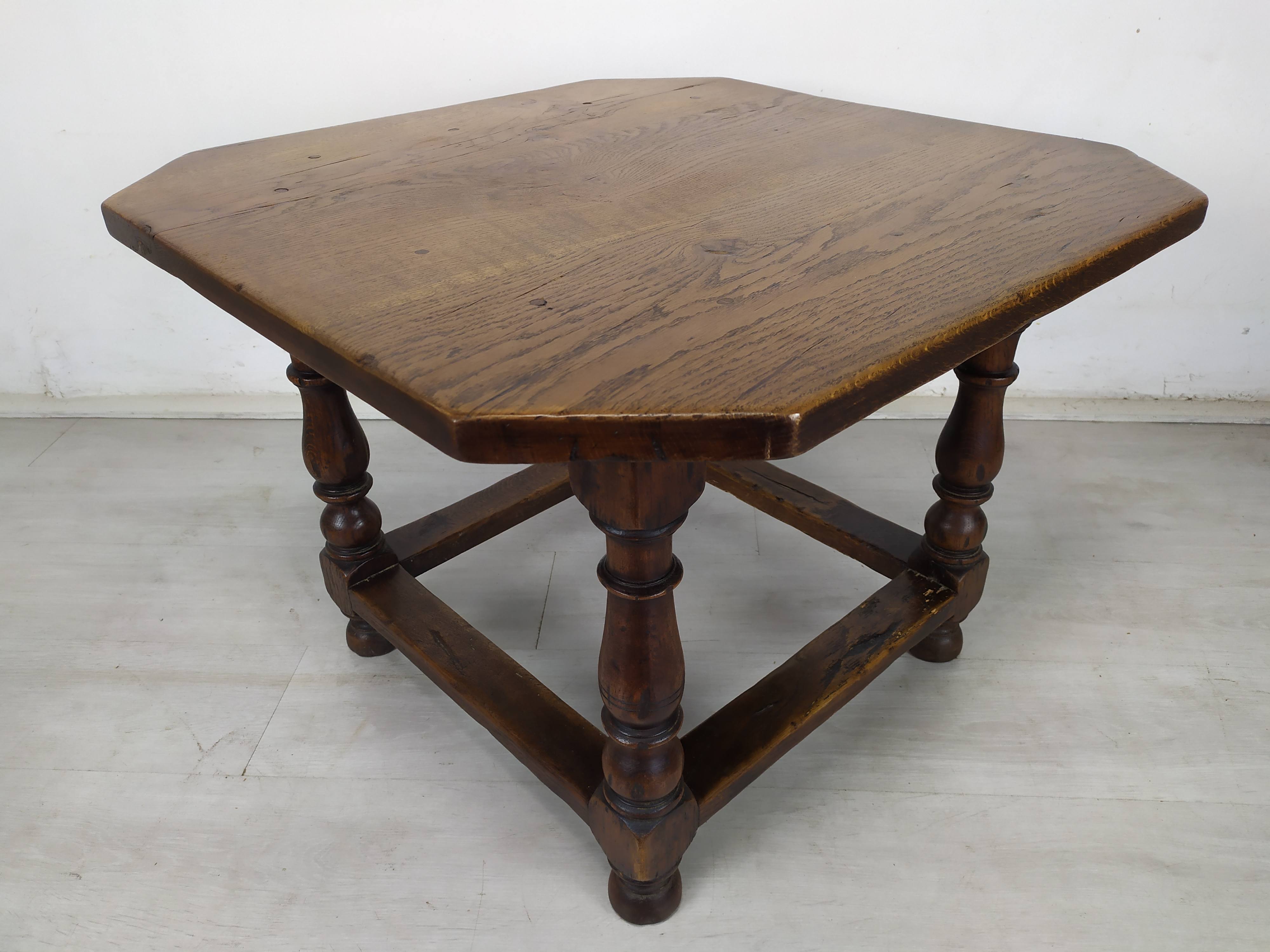 Rustic oak coffee table