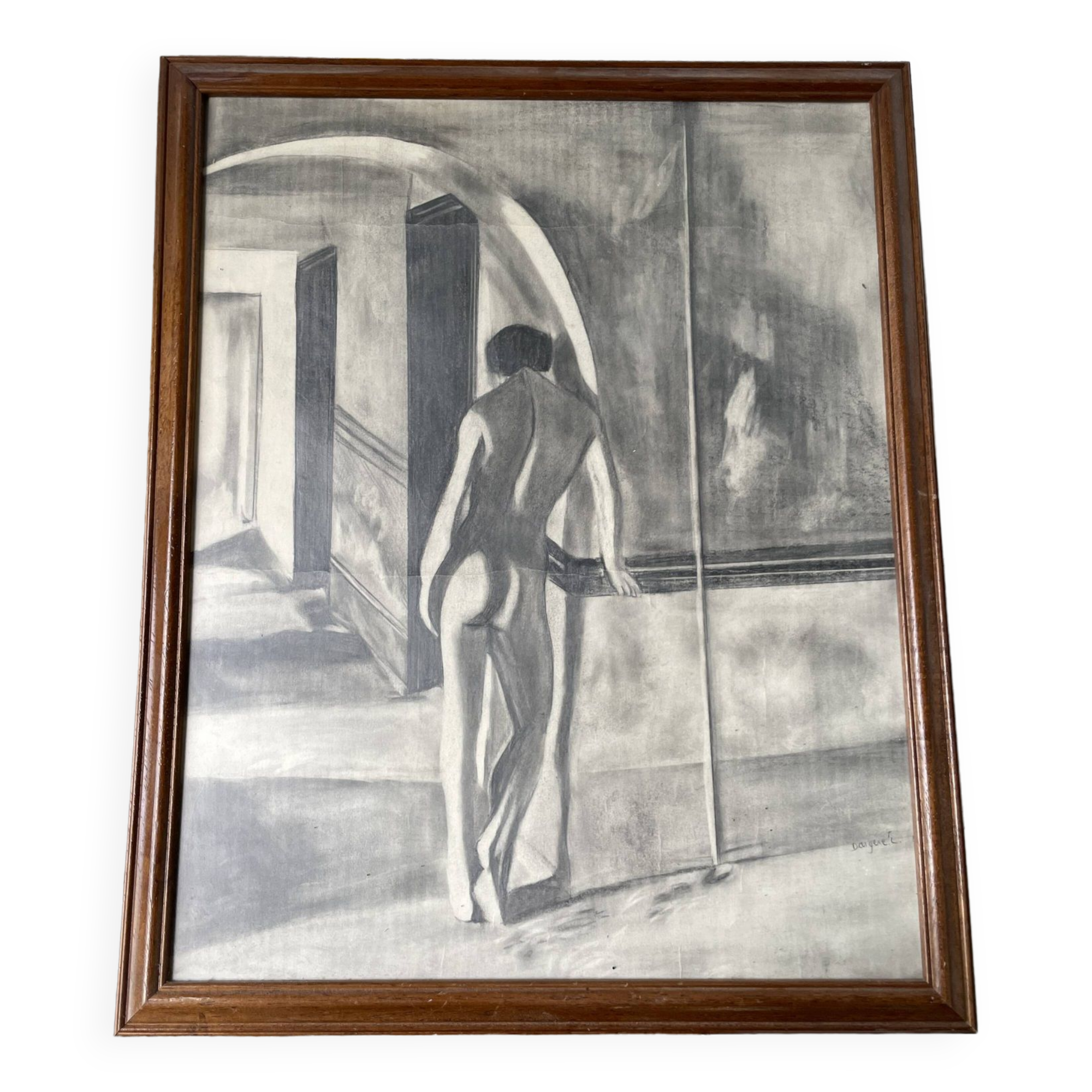 Nude charcoal drawing