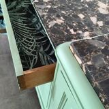 Old art deco green mint buffet