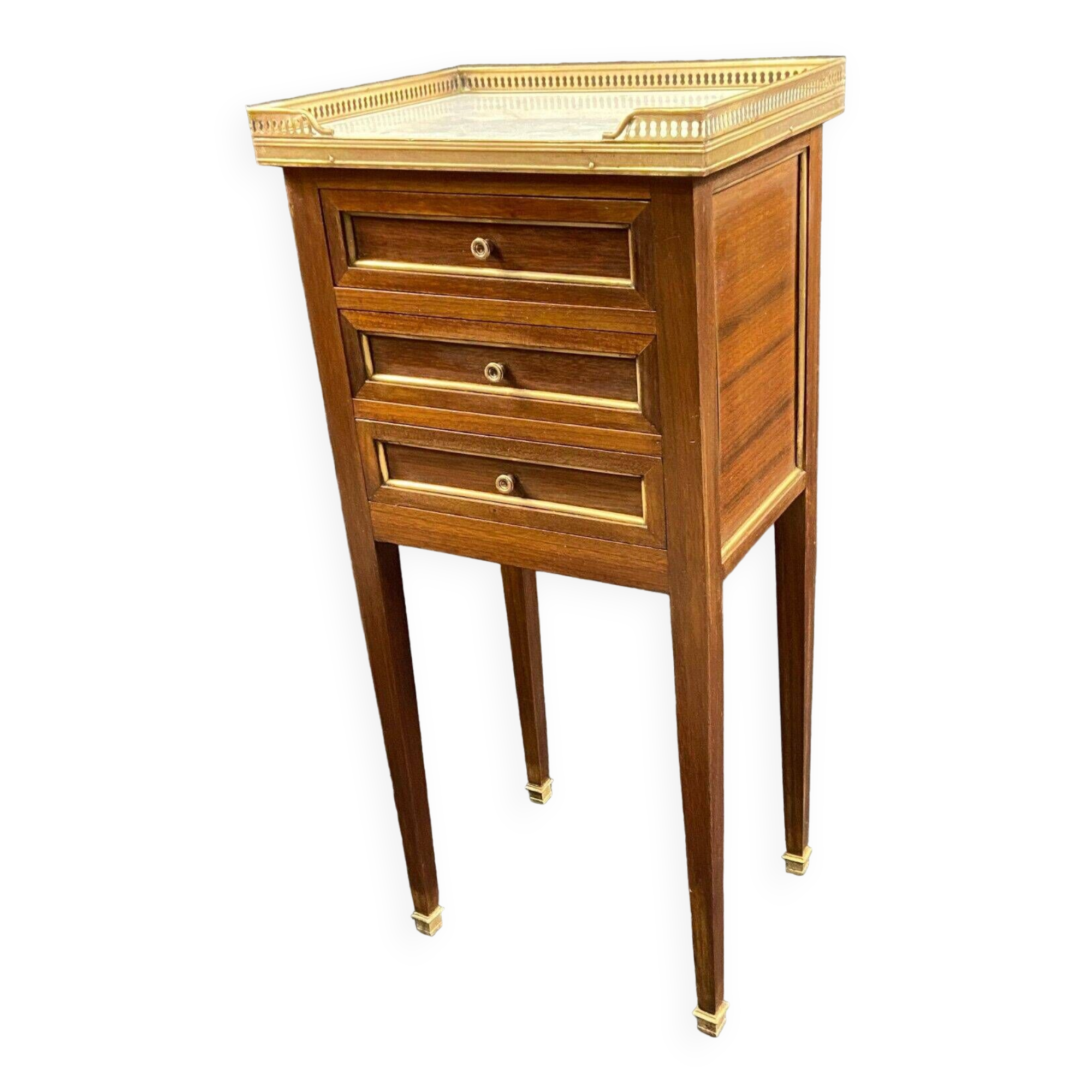 Bedside table end table side table mahogany console Louis XVI late 19th century