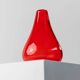 Vintage red Murano glass vase - Italy 1970s