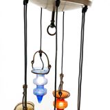 Colorful glass chandelier by Nanny Still for Massive