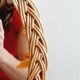 Oval rattan mirror from the 60s