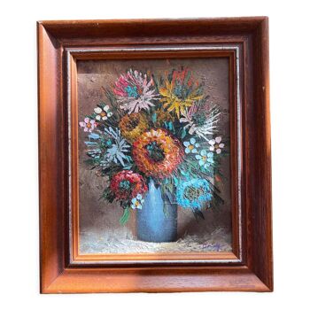 Oil on canvas framed - bouquet