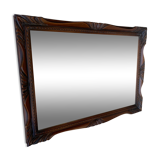 Large rectangular wooden mirror