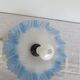Suspension lampshade opaline blue edge