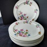 6 Limoges porcelain dinner plates Raynaud & Cie