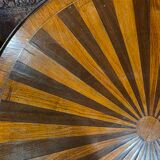 Bouillotte table in marquetry, signed Pagny Fils, Paris, early 20th century