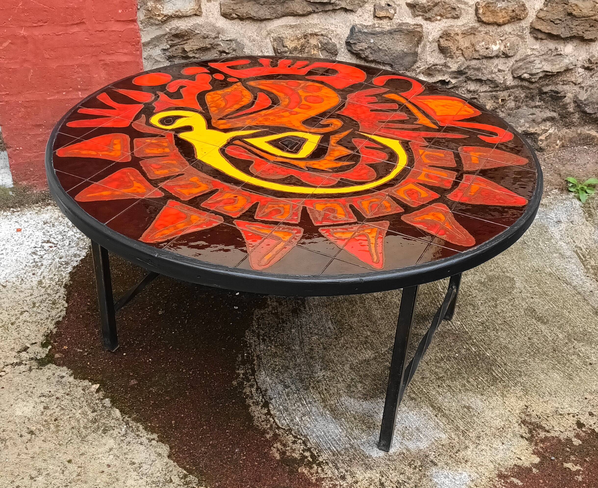 1950s ceramic coffee table