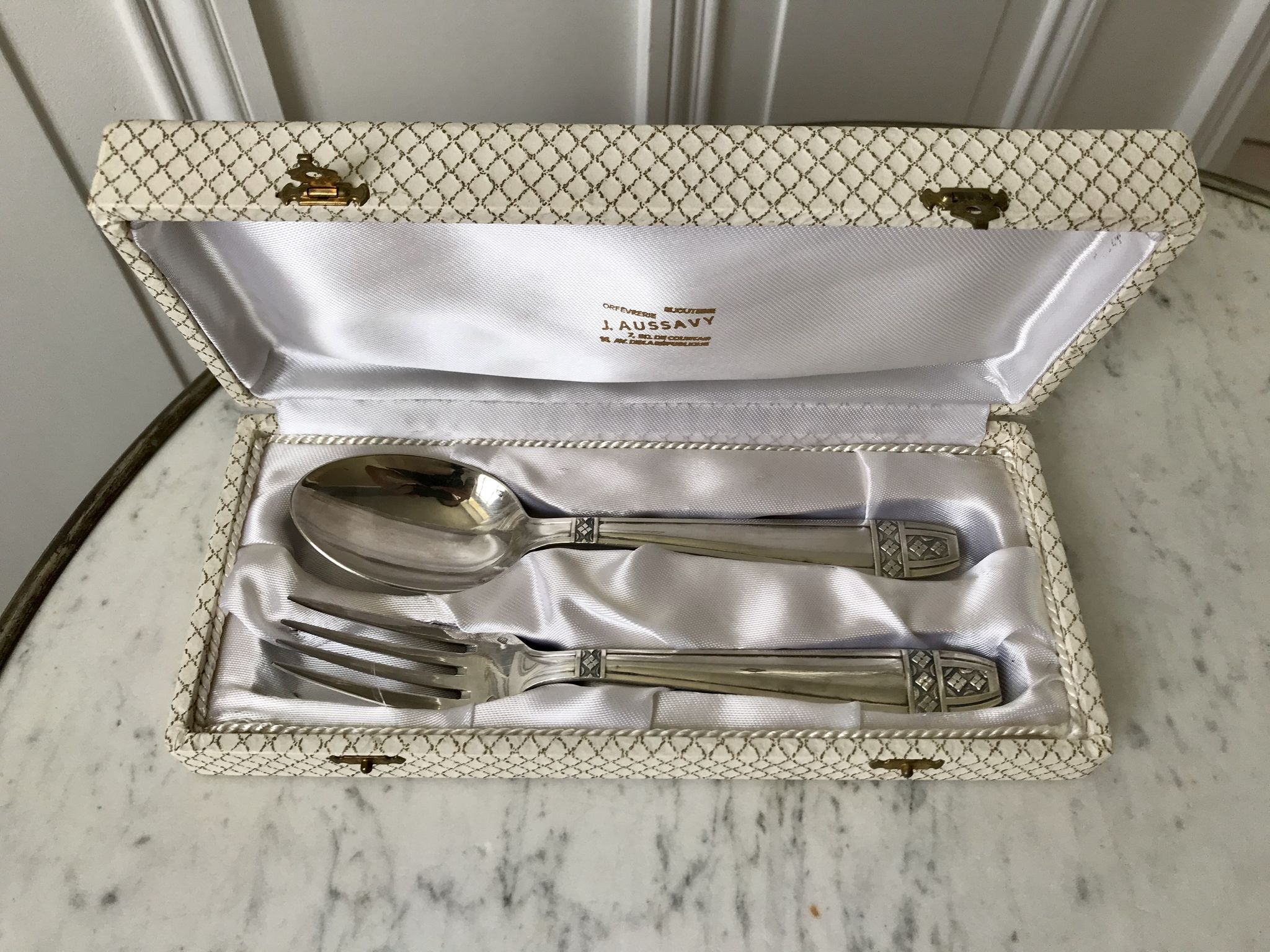 Duo de couverts en argent anciens