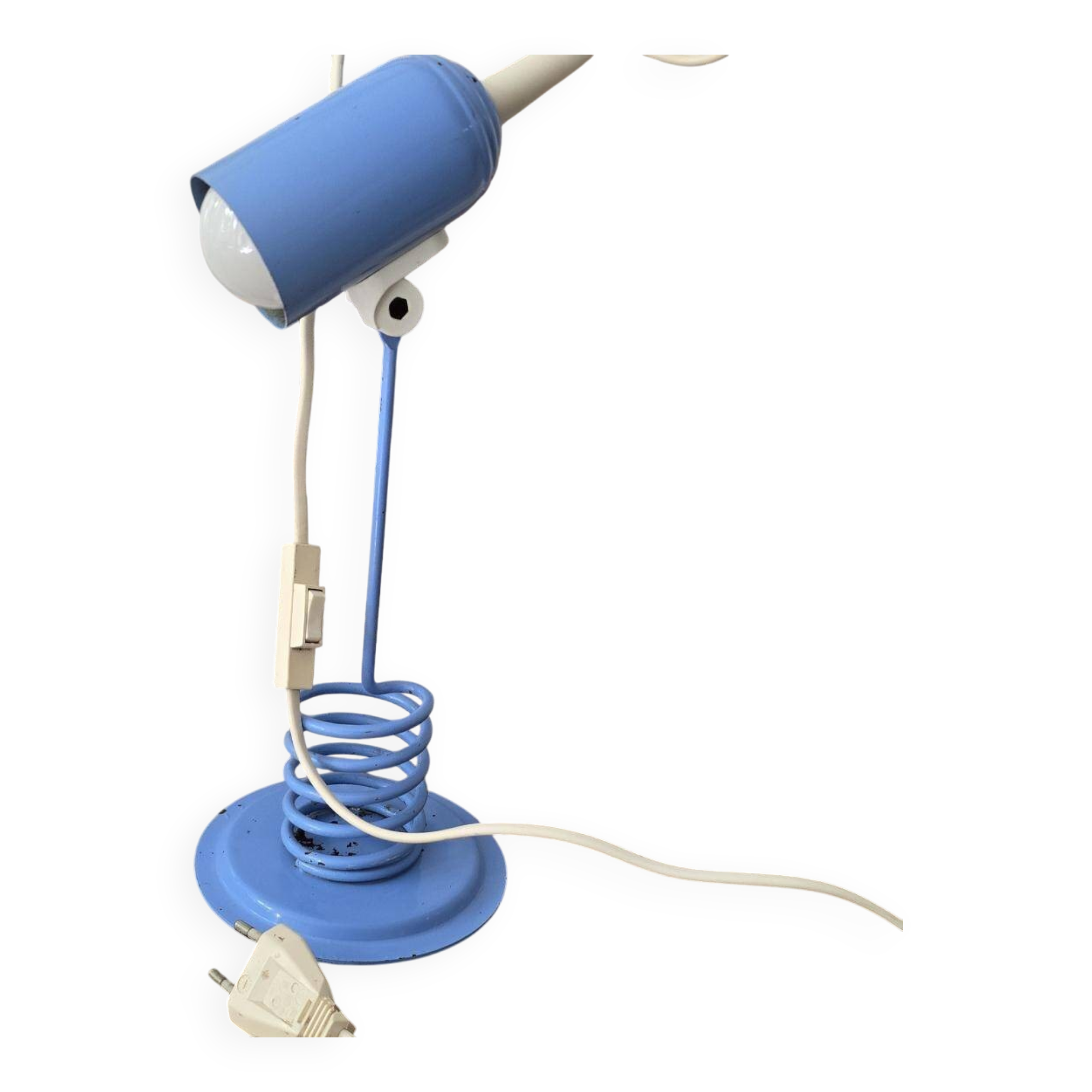 Space Age lamp in blue metal – 70s