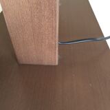 Lampe de table, bois exotique & alu brossé, design by natuzzi italy c1990