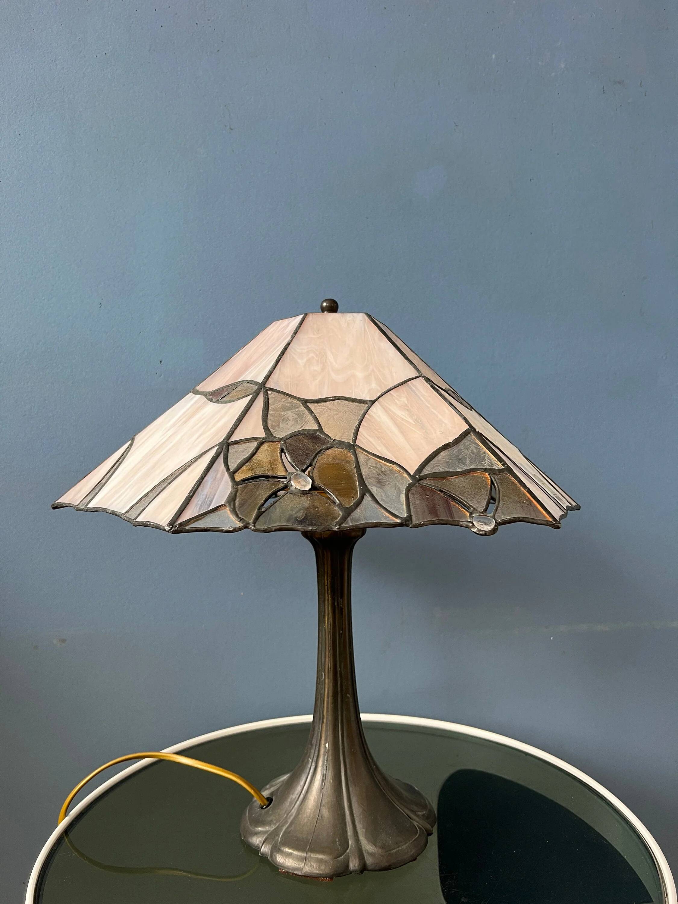 Art Deco stained glass table lamp