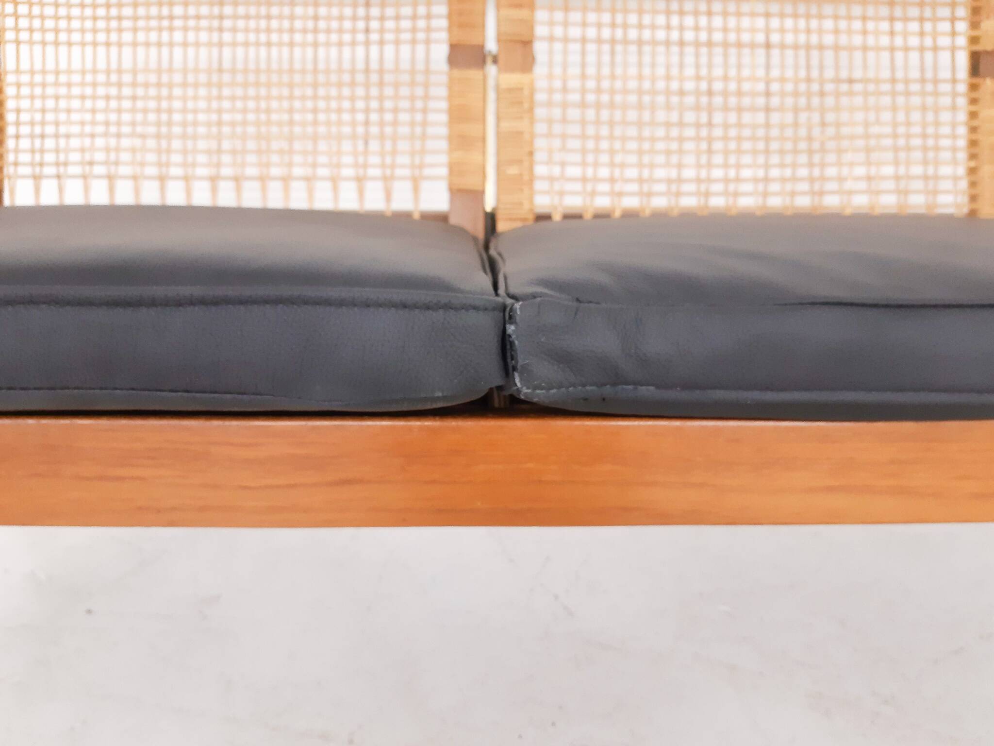 Hans Olsen for Brdr Juul Kristensen, rattan backed sofa, Denmark 1950s