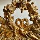 Antique gilded wood fireplace trumeau mirror 125x80