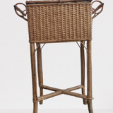 Bedside table tavailleuse wicker vintage