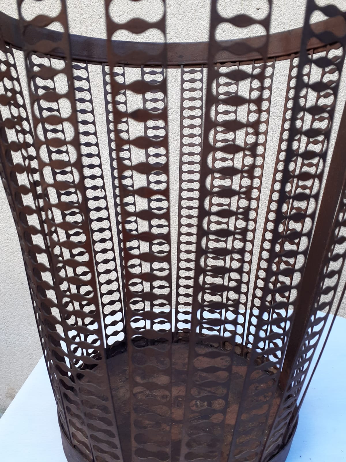 Vintage metal wastepaper basket