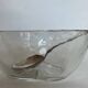 Glass and silver-plated sugar bowl