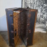 Old cabin trunk, suitcase. height 103cm