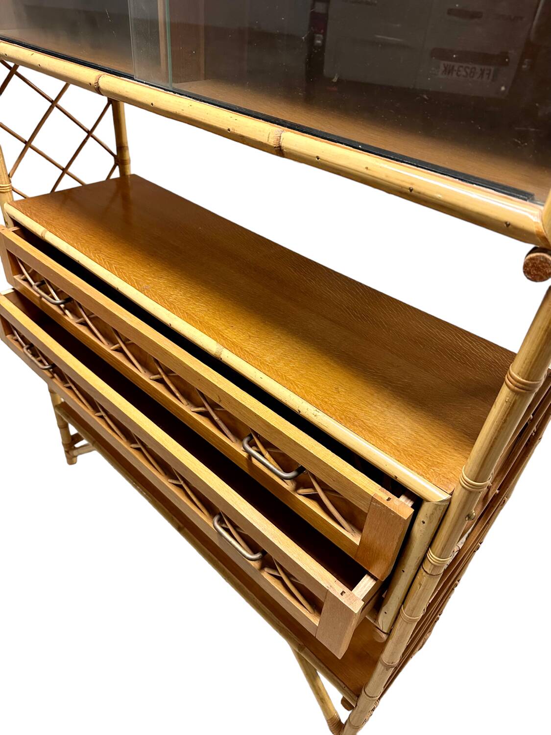 Vintage rattan shelf