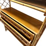 Vintage rattan shelf