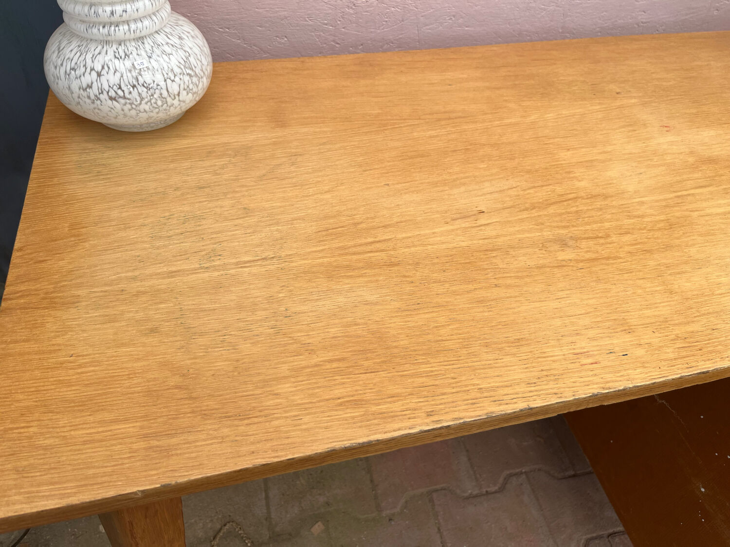 Bureau vintage en chêne clair