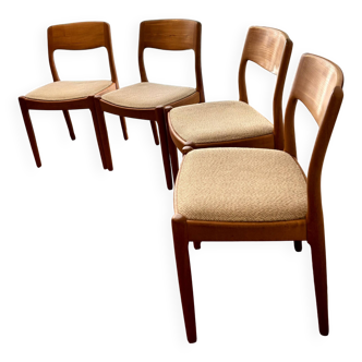 Set of 4 Scandinavian design chairs from the 60s by Juul Kristensen