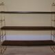 Shelves string wood and brass golden 60