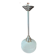 Metal tubular suspension rod and white opal.