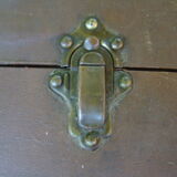 Old brown canvas trunk