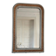 Miroir antique français Louis Philippe – crème et or, fin du 19e siècle