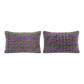 Set of 2 vintage kilim cushion covers 41x61 cm