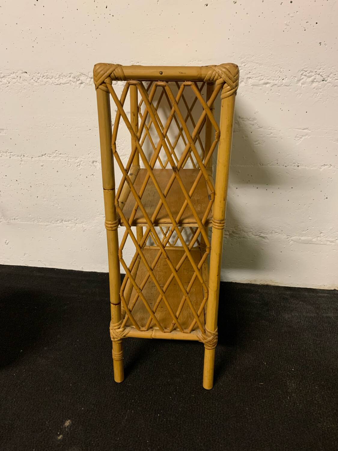 Rattan bookcase shelf
