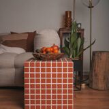 Terracotta tiled cube