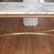 Table basse marbre laiton et bois