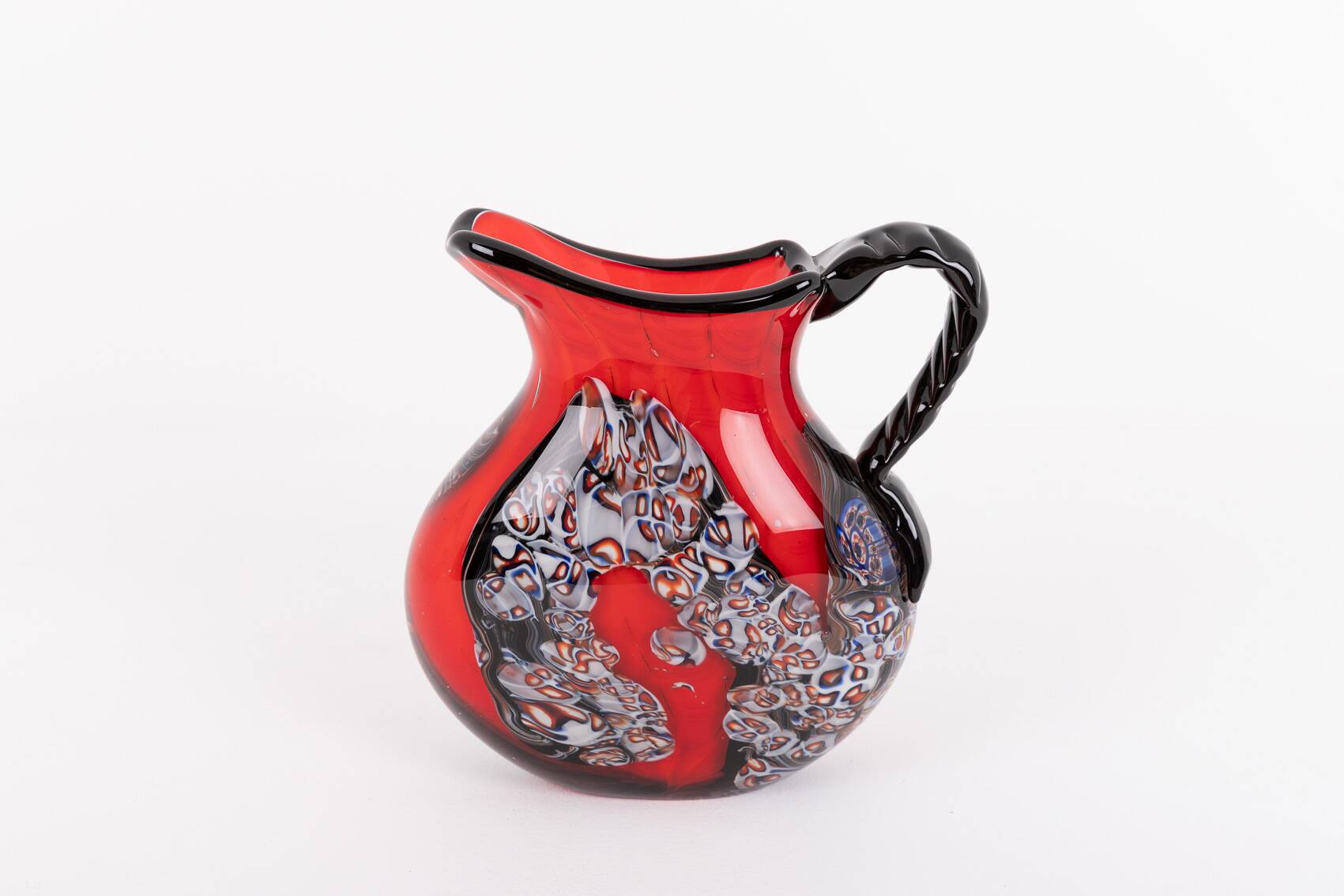 Spectacular Murano glass pitcher, Italy 1980’s