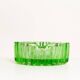 Green crystal bowl ashtray from the mid-20th century, Italy, 1970s.