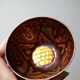 Pair of vintage hand-crafted blue and copper enamelled bowls.
