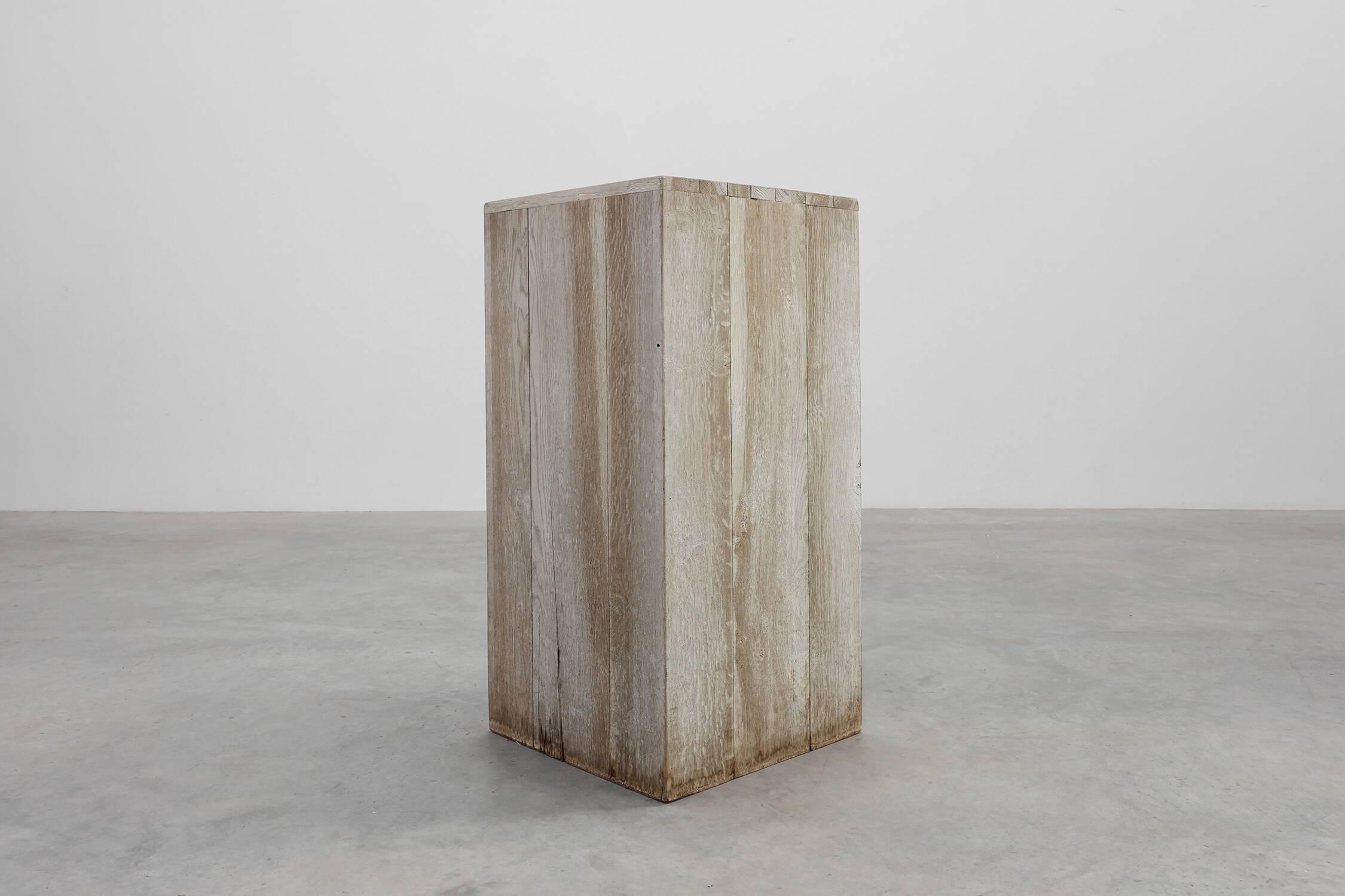 Late 20th century Modern solid oak wood pedestal, Belgium