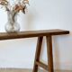 Large raw workshop bench with dowels - wabi-sabi spirit 175 cm