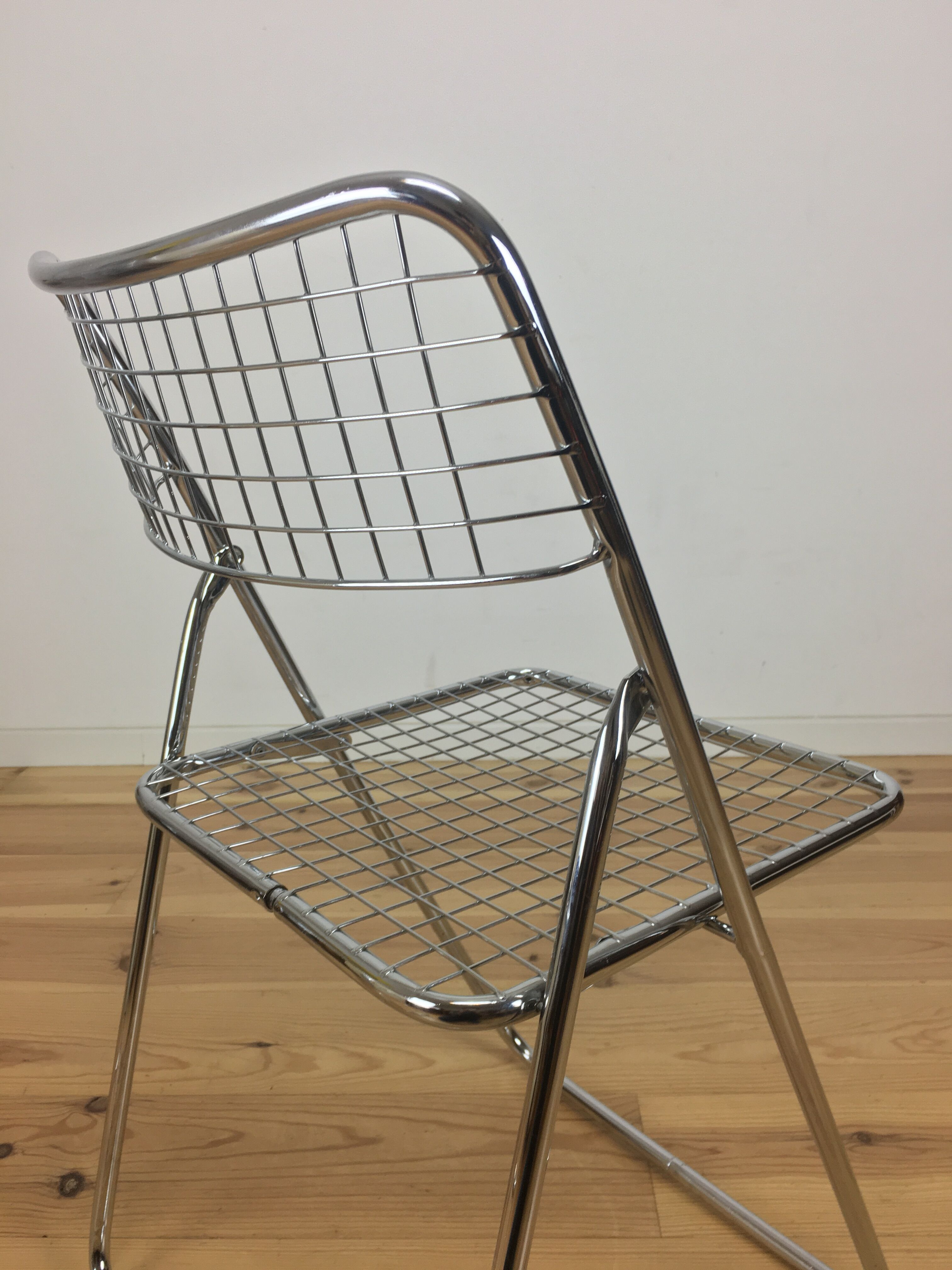 4 chrome chairs by Niels Gammelgaard, Ted Net model
